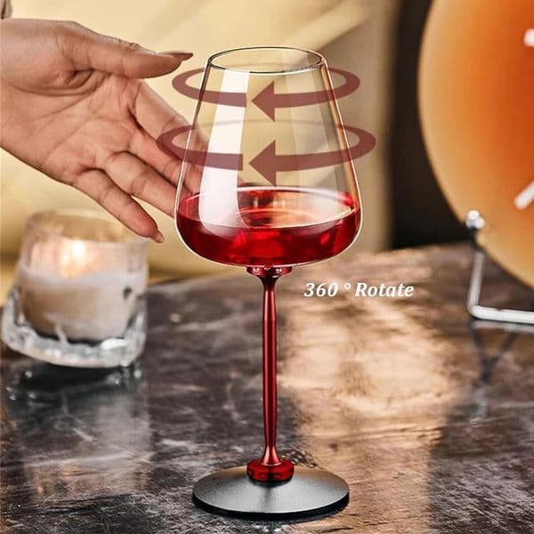 Creative Rotating Glass Wine Glasses Durable Whiskey y Cocktails Juice Stress Relief Crystal Goblet for Party Home Bar 251113