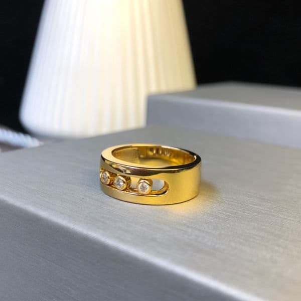 Designer ring top quality LUCKY MOVE PM SIZE 678 for women gold plated 18K highest counter quality highest counter Advanced Materials with box 013