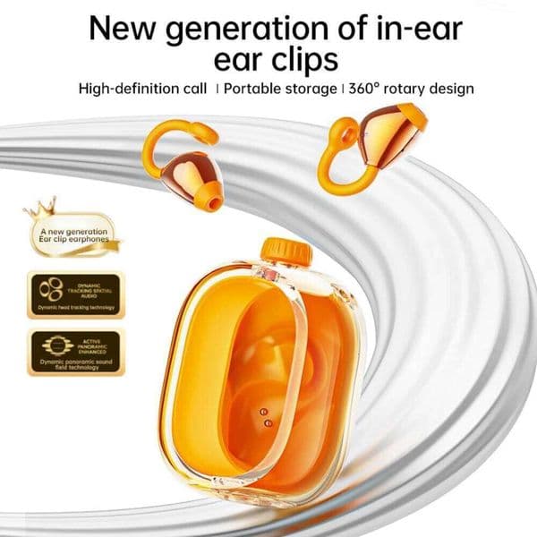 Advanced AI Translator Earbuds With Touch Screen Real Time 144 Language Translation Wireless Bluetooth Open Ear Clip For Sports