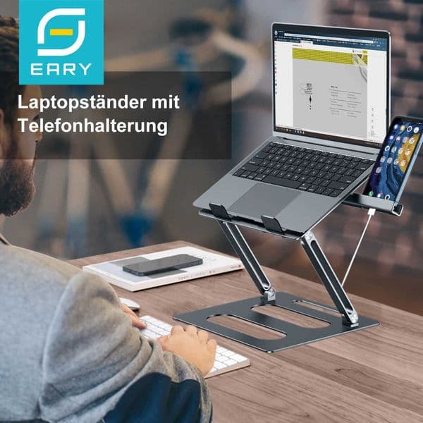 Eary Aluminum Metal Laptop Stand Ergonic Foldable Height Adjustable Holder Ventilated Cooling Cputer Base Desk Accessories H251113