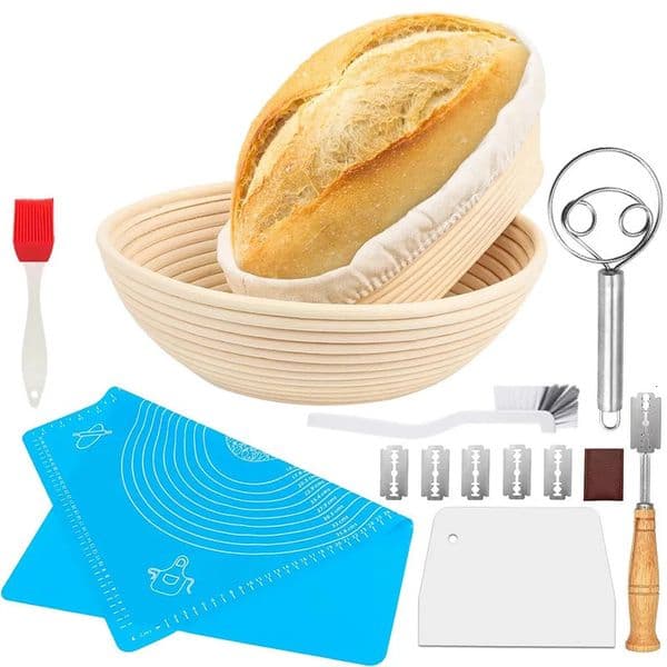 58pcs Bread Banneton Proofing Basket Natural Rattan Wicker Oval Round Dough Sourdough Baskets Cane Baking Fermentation 251113