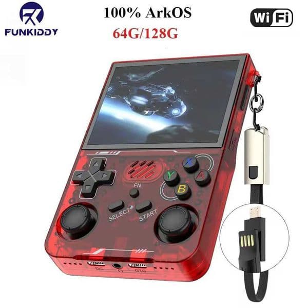 100 ArKOS R36XX Retro Handheld Game Console Linux System 35 Inch I Screen 64/128GB/256GB Game Player updated version 2025W251113