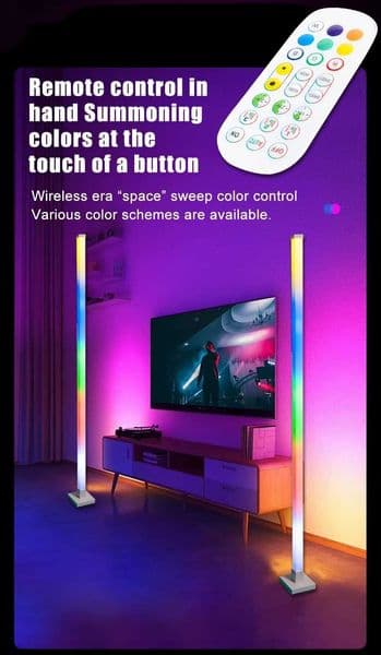 150cm Smart RGB LED floor lamp height button Control remote Control and Bluetooth by App Environment light with various modesW251113