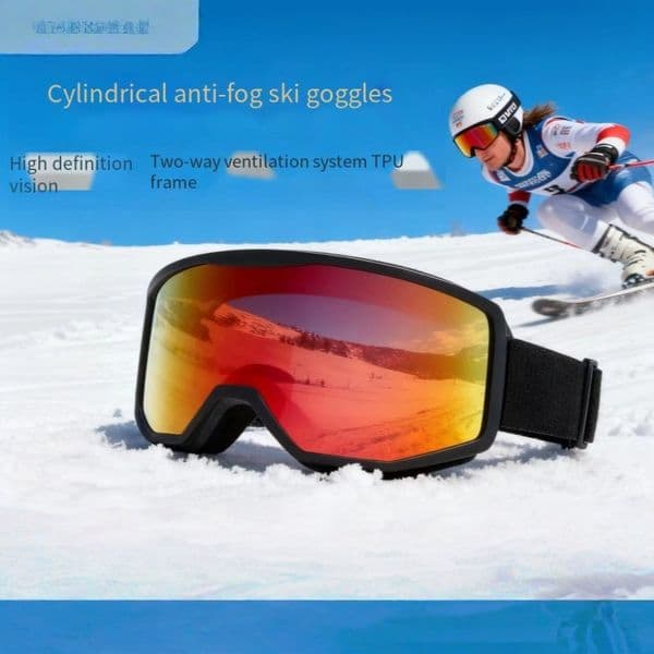 cross-border winter ski goggles, UV protection, prescription lenses, cylindrical double-layer anti-fog ski goggles ski goggle designer anti-fog glasses
