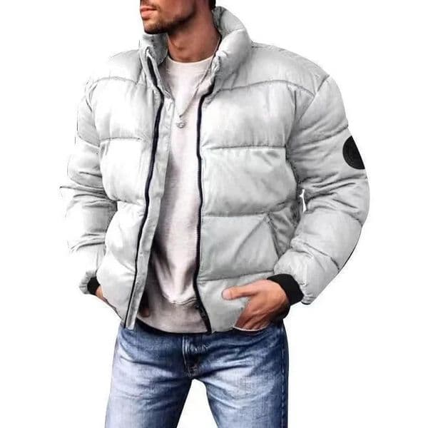 Winterplus Mens Stand Collar Zippered Cotton Coat Loose Fit Warm Padded Jacket Casual Scene Wholesale Available 251113