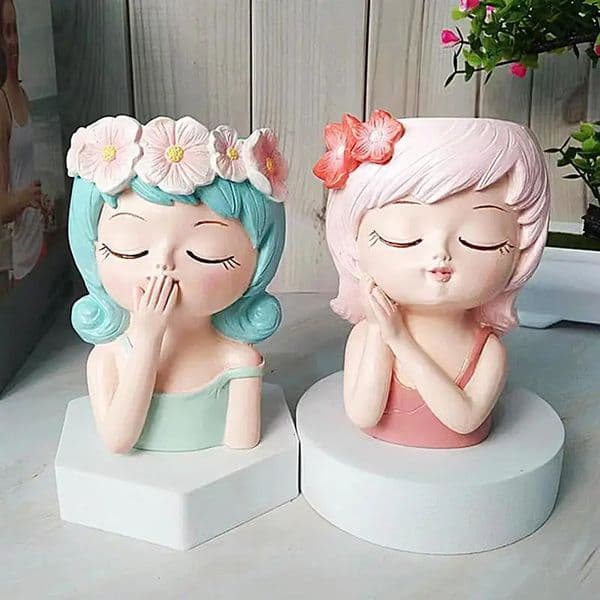 Flower Pots Face Planters Tabletop Decorative Decor Vase Statue Fairy Flowerpots For Cafe Kitchen Drawing Room Bedroom Office 251112