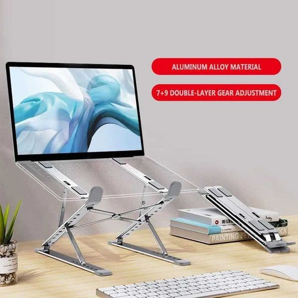 Aluminum Laptop Stand Folding Design Lightweight Stand Tablet Holder Adjustable Anti-Slip Notebook Holder H251113