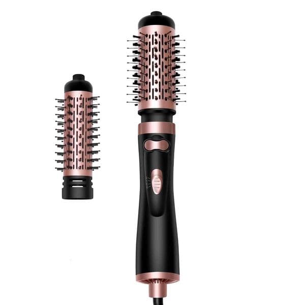 Hair Dryer Brush 3in1 Rotating Round Hot Air Spin Brush Set 2 Detachable Auto Rotating Curling Brush Hot Air Styler Z251112
