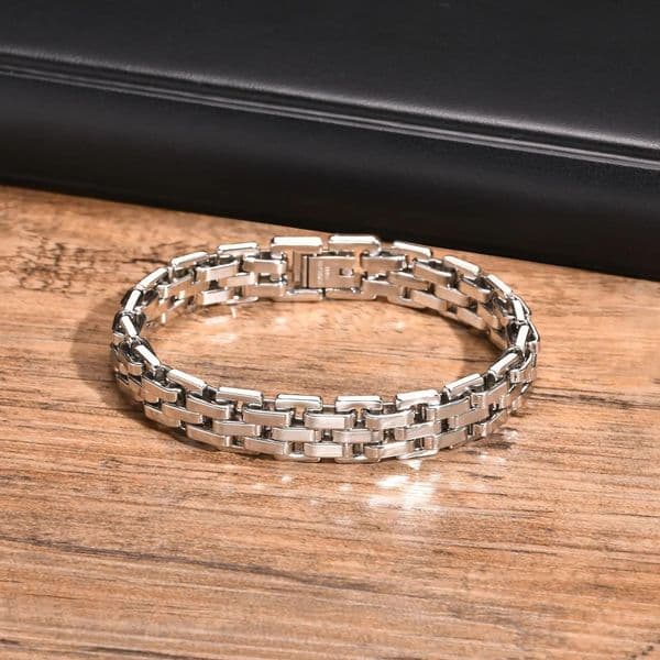 y Stainless Steel Bracelets for Men Boys19CM21CM Silver Color Watch Band BraceletLuxuly Jewelry Gifts 251113