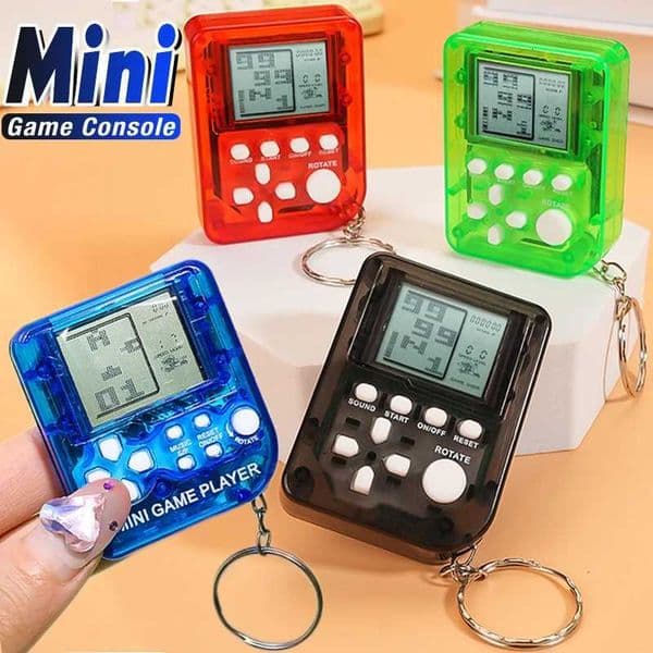 Mini Pocket Classic Game Machine Keychain Ring Anti Lost Retro Nostalgic Kid Portable Handheld Game Console Toys Gaming PlayerW251113