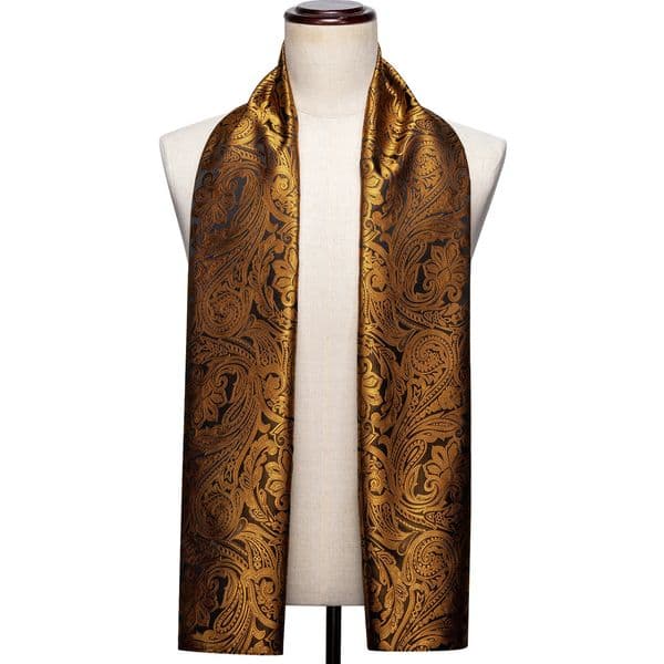 Fashion Men Women Scarf Gold Paisley Autumn Winter Casual Business Suit Shirt 16050cm BarryWang 251113