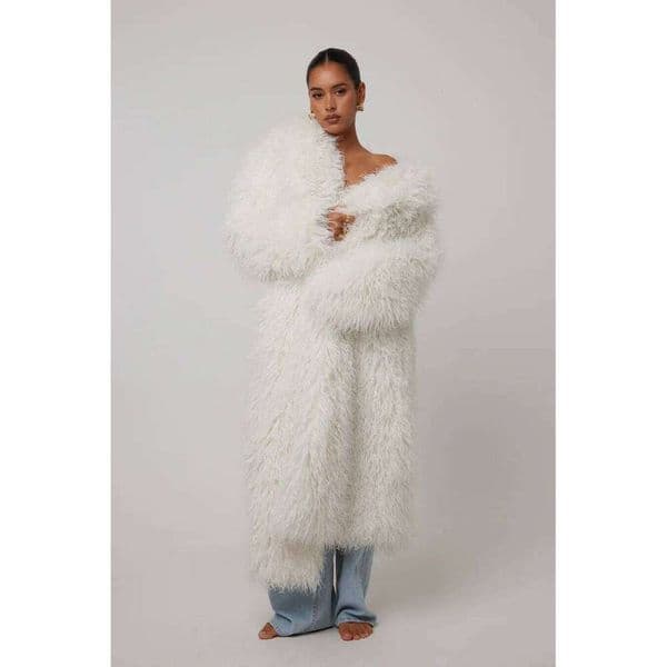 womens elegant faux fur casual comfortable with pockets perfect for fall winter outdoor wear stylish long coat