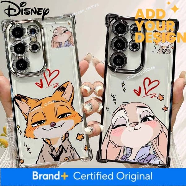 Disney Zootopia Couple custom Rabbit Fox For Samsung A73 A56 A55 A54 A53 A52 A51 A36 A35 A34 A33 A32 A31 A26 A25 A24 A23 A22 Phone Case