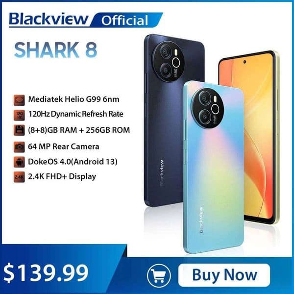 Blackview SHARK Smartphone Android G Mobile Phone Hz K Display GB RAM GB ROM MP Cameras Phones