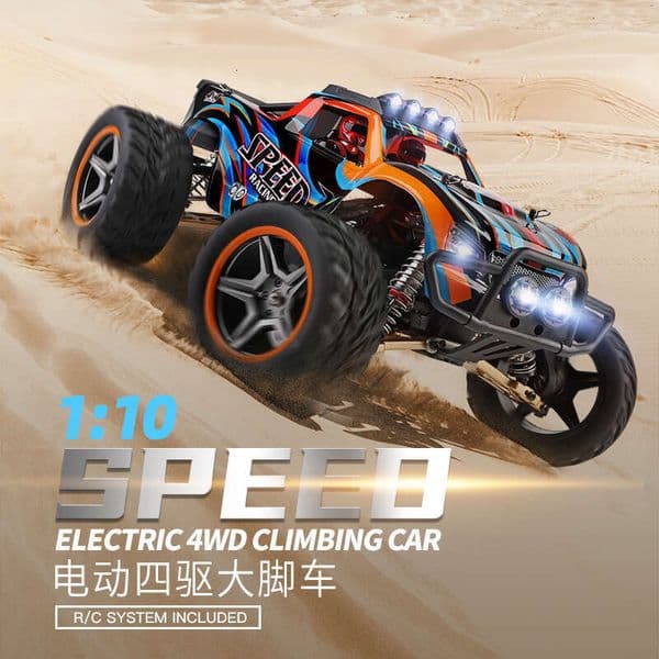 New Cross-Border High-Speed 1:10 Electric Four-Wheel Drive Big Truck Racing Off-Road Stunt Remote Control Car