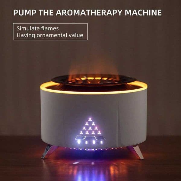 350ml Volcano Flame Air Humidifier Sleep Aid White Noise Speaker Essential Oil Diffuser Bedroom Humidifier with RemoteM251113