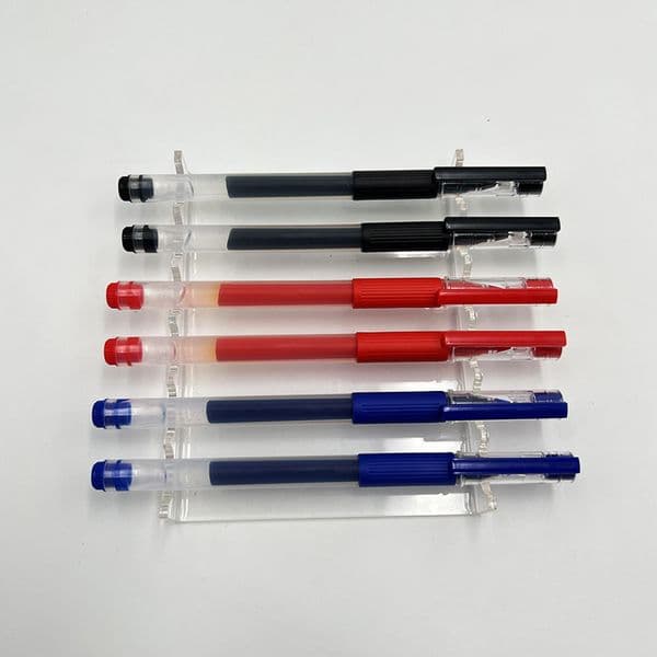 PEA004ZX 1800m Super Long Writing Gel Pen, 0.38mm/0.5mm/0.7mm Retractable Bullet/ST/Fine Tip, 12pcs/Box Single-Color Printed Barrel, Smooth Writing Office Stationery