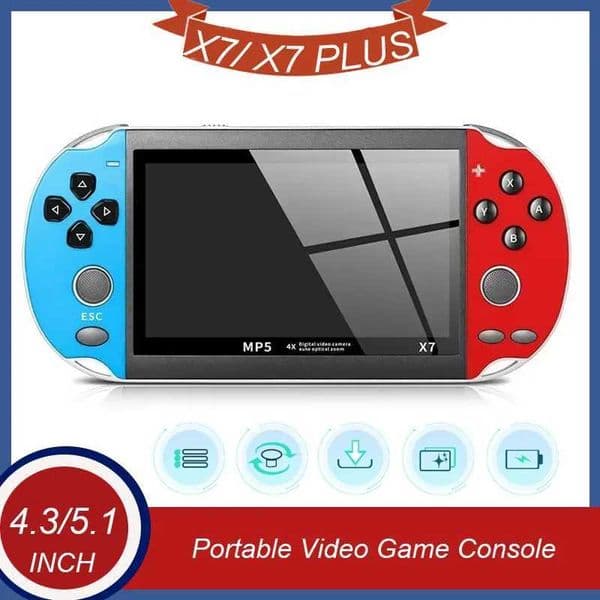 X7/X7PLUS Handheld Game Console 43/51 Inch HD Screen Output Built-in 10000 Classical Games Portable Audio Video Game PlayerW251113