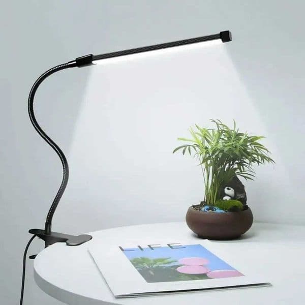 Desk Lamp Clip on LED Desk Lamp 3 Color Modes Brightness Dimmable Table Lamp Metal Clip 360 Adjustable Gooseneck Reading LampW251114