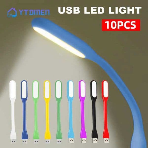 10pcs USB Night Light LED Reading Lamp Mini Book Light Portable Camping Table Lamps For Power Bank PC Notebook Laptop ComputerW251114