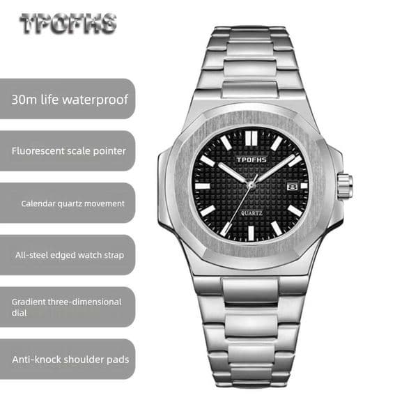 Parrot for Men High-end Feel Wholesale Calendar Internet Celebrity Luminous Waterproof Steel Band Quartz Men's Watch