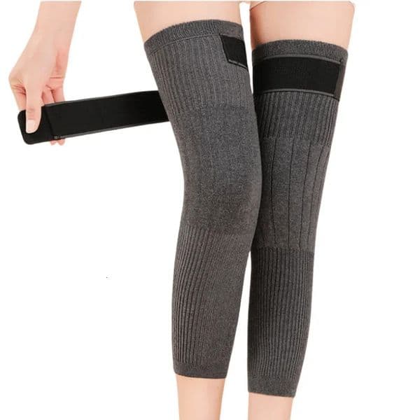 1 Pair Thermal Knee Sleeve Non-Slip Elastic Wool Cashmere Knee Brace Support Protector Knee Warmer Pads Legging Stockings Wraps 251113