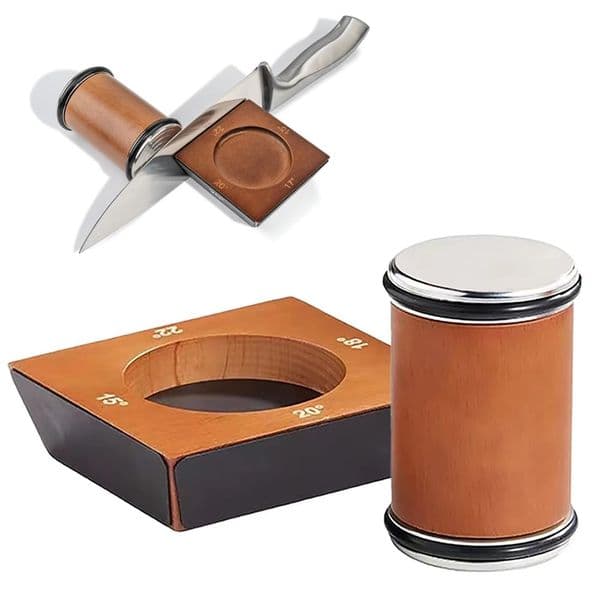 Wooden4 AngleRolling Knife Sharpener 15182022 Roller Sharpeners Professional Grinding System Diamond Sharpening Stone 251113