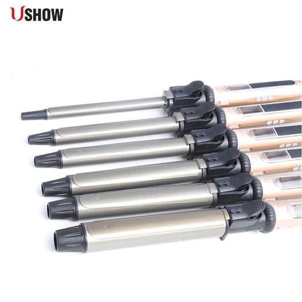 USHOW Hot LCD Professional Ceramic Curling Iron Digital Hair Curlers Styler Heating Hair Styling Tools Magic Curling Wand Irons X251114