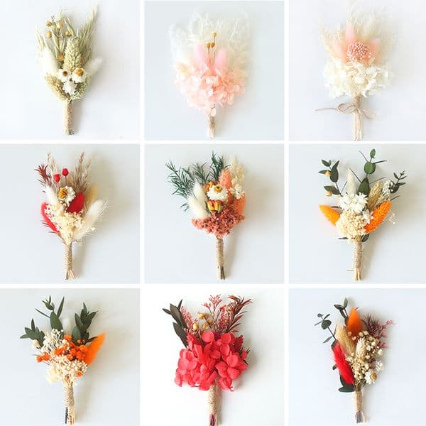 Wholesale Natural Plant Dried Flower Mini Bouquets Bridal Corsages Holiday Gifts Real Flower Cake Decorations