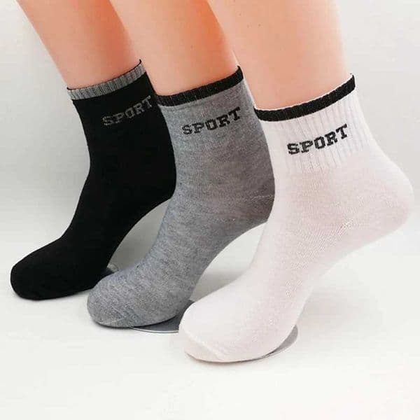 1 pair of mens black business short high-quality new printed cotton casual breathable antibacterial mens ankle socks W250414