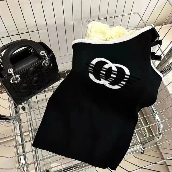 9AAA Womens Knits Tees Tshirt Vest Turtleneck Shirt Designer Woman Blouse Tank Shirts Womens Tops Lady Slim Tees Sleeveless S-XL