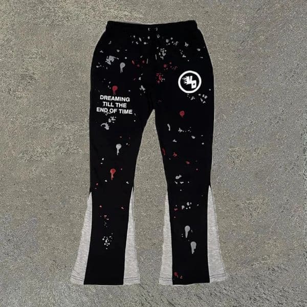 Y2k Flared Pants Hip Hop Men Loose 3D Print Trousers Casual Sweatpants Mid Waist Sporty Female Streetwear Vintage Flared Pants 251112