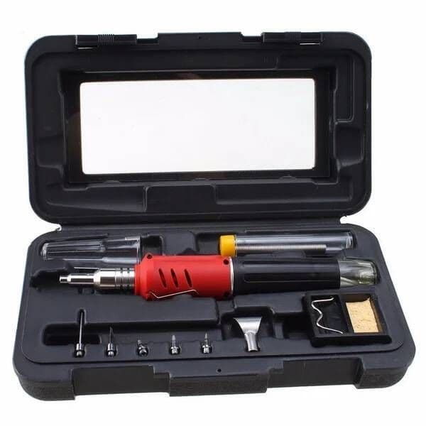 10-In-1 Gas Soldering Iron Case Multifunction HS-1115K Butane Lighter Spray Gun Welding Equipment