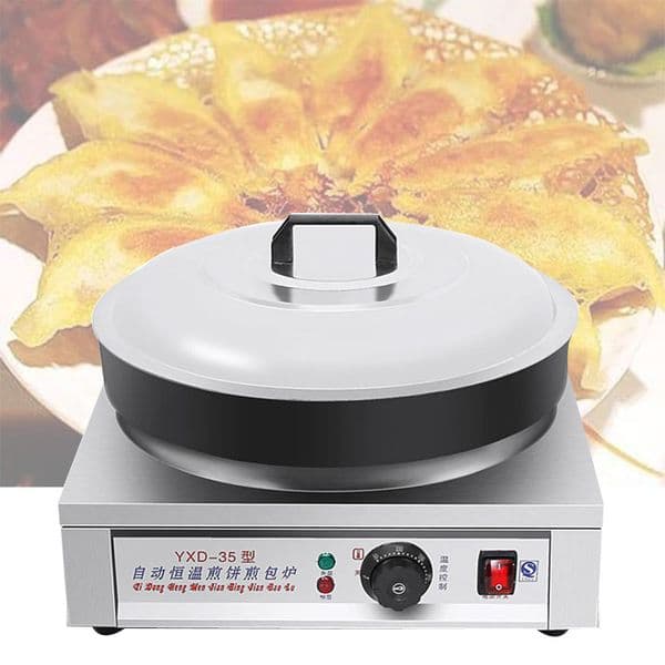 Commercial Gas Electric Hot Water Frying Pan Circular Fully Automatic Stall Pan Fried Dumpling Stove