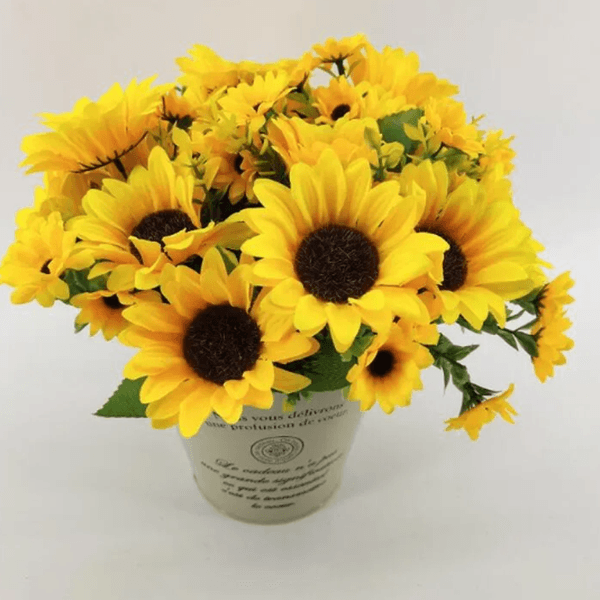 Artificial flowers sunflowers silk sun flower silk flowers home decoration table flowers DIY Wedding Decorations