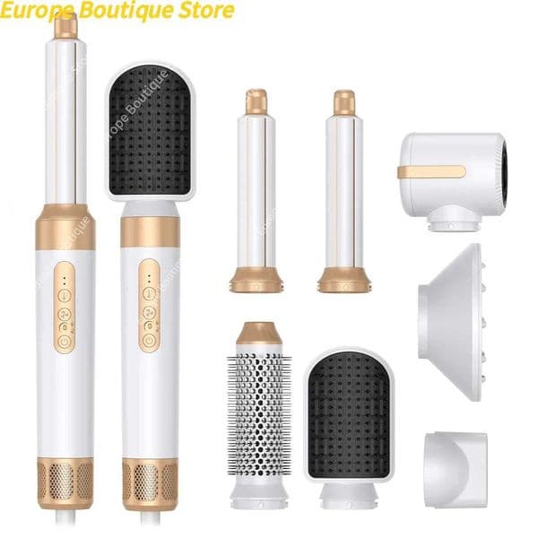 7 In 1 Hair Dryer Brush Brushless High Speed Hair Dryer with Diffuser Ionic Blow Dryer Hot Air Styling Comb Auto Hair Curler X2511141