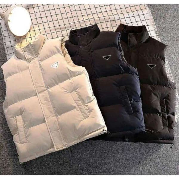 pra Gilet Designer Puffer Vest Mens Waistcoat Winter Vests Unisex Couple Bodywarmer Womens Jacket Sleeveless Outdoor Warm Thick Outwear Clothing Gilet n4vz#