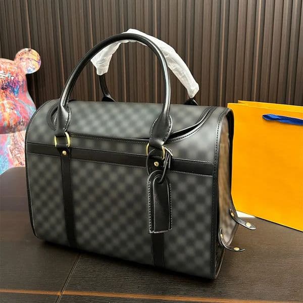 25SS Pet carrier backpack Colorful Flower Leather Pillow Women Luxurys Designers Bags Totes Handbag Croissant Wallets Bag Messenger pouch purse with Bow 40cm