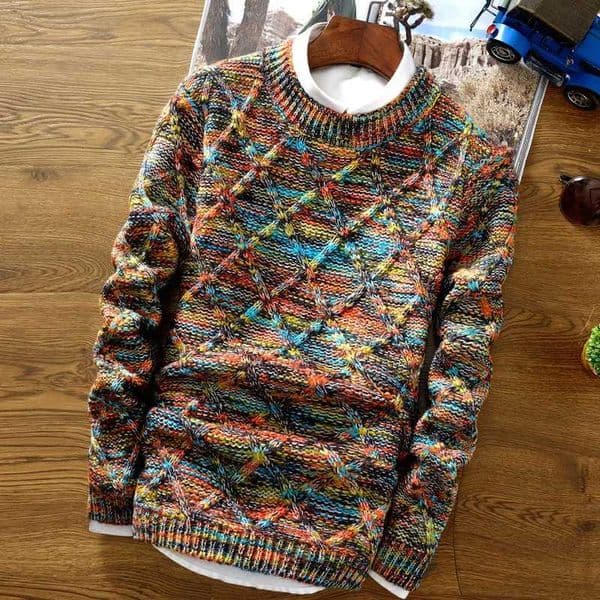 Mens Casual Sweater Autumn Winter Slim Fit Pull Pullover Long Sleeve Clothes Jacket Male Fashion Knitted Sweaters Men Clothing M251114