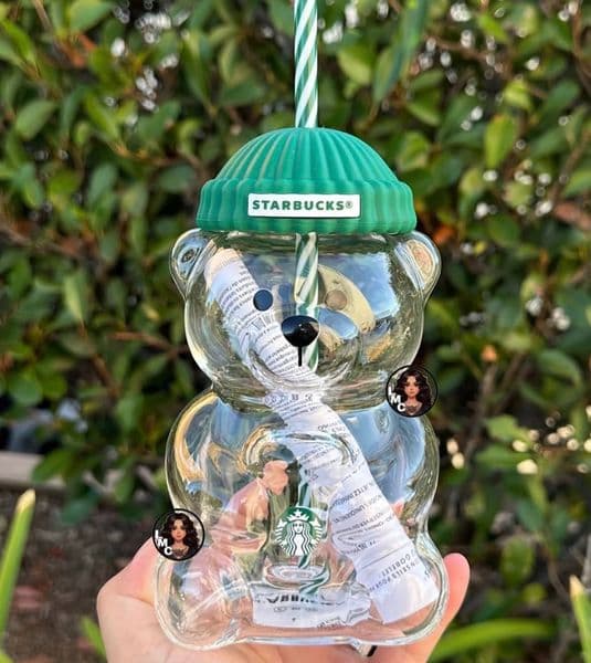In Hand Star bucks Bearista Glass Bear Cup Holiday Launch Tumbler Hat Mug Iced Coffee Cold Drink Christmas Gift 2025 Limited Edition Water Bottles L260601