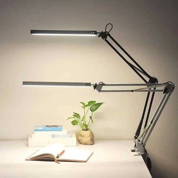 Folding Reading Office Desk Lamp Adjustable Dimming Angle Three Color LED Reading Lamp Magnifying Glass USB Desk LampW251114