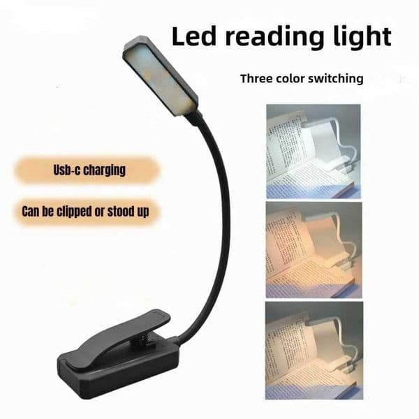 Reading Light Book USB Lamp To Read Books Rechargeable Mini Led Desk Night Light Flexible Portable For Bedside Clip FlashlightW251114
