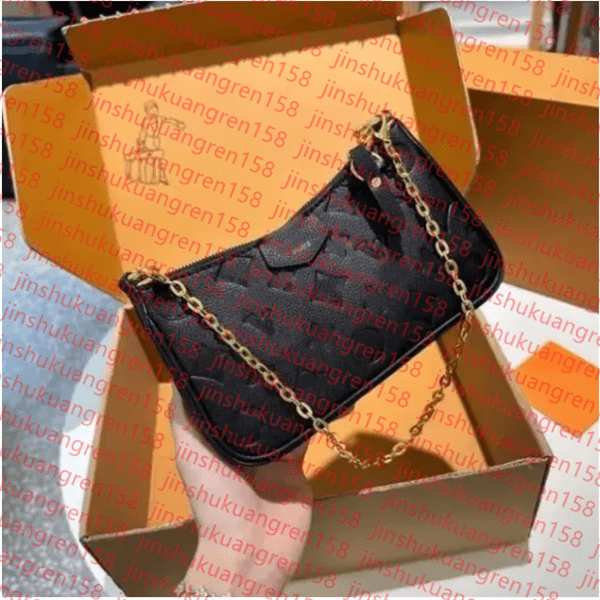 2025 New Top Designer Bag Women Crossbody Shoulder Bags Chain Wallet Strap Purse Embossed Letters Old Flower Handbags Floral Lady Embroidery Half Moon Bag Chain