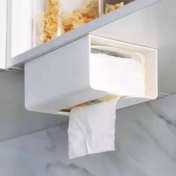 Creative toilet bathroom seamless wall mounted reverse hanging no punching storage tissue paper drawer box household kitchen living room