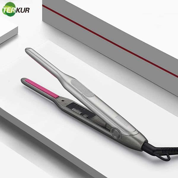 Professional Curling 2 in 1 Flat Iron for Short Hair Wand Kimchi Roll Anti-scalding LED Ceramic Beard Straightener Styling Tools X251114