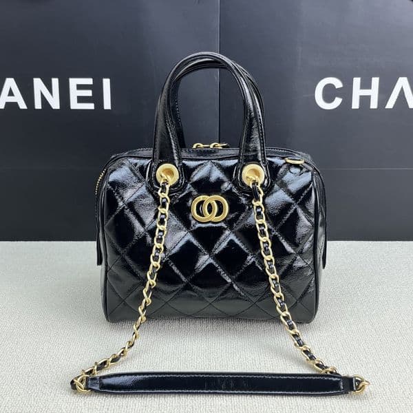 Designer bag handbag tote bag shoulde bag pillow bag chamois chain bag high-quality bag style lychee leather strap gold buckle diamond grid cross bag bowling bag