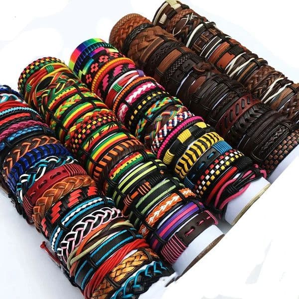 5PcsLot Vintage Leather Charm Bracelets For Women Mix Styles Adjustable Bracelet Men Fashion Party Jewelry Accessories 251113