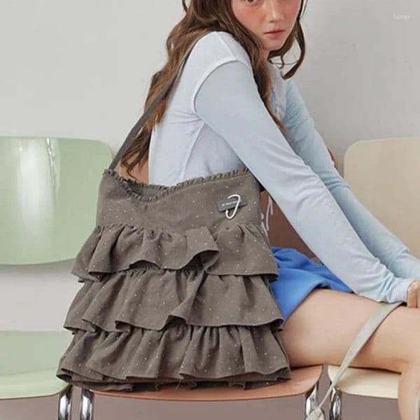 Totes Retro Relaxed Pleated Skirt For Autumn And Winter Versatile Commuting Large Capacity Shoulder Women Trendy