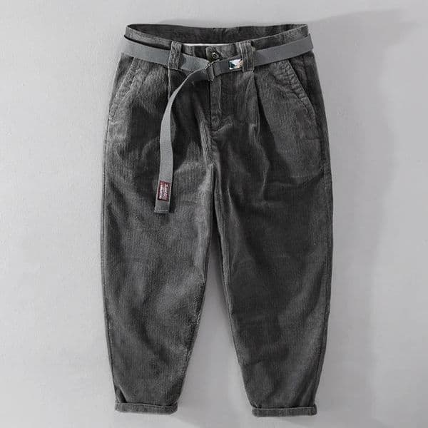 er Thick Corduroy Cotton Pants Men Trend Retro Stright With Belt Trousers 29-36 Pantalones Hombre Drop 251112