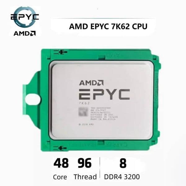 EPYC 7K62 CPU 26G 48 Core 96 thread DDR4 processor for servers and workstationsUnlockstrong scalability